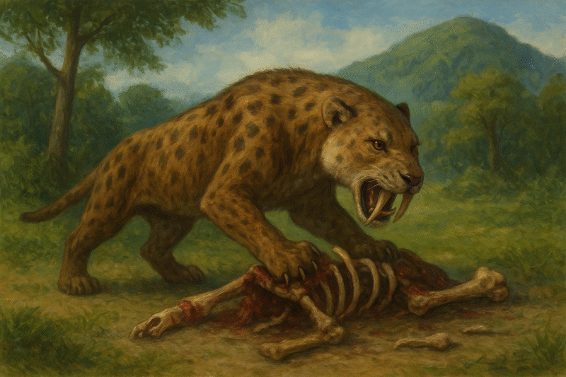 Taotienimravus songi, un nuevo carnívoro fósil sin colmillos de sable